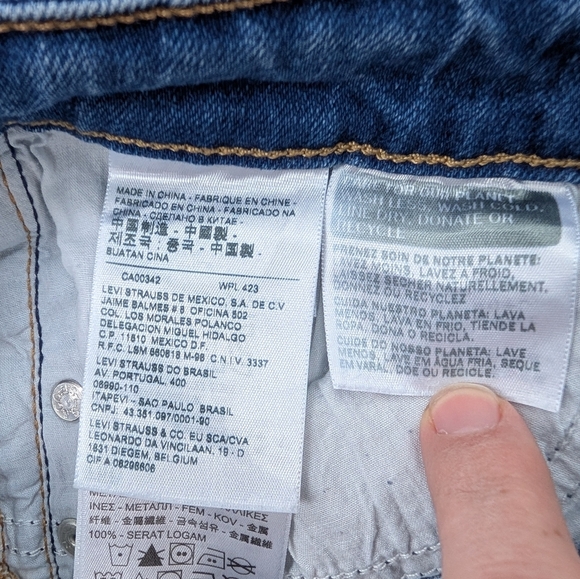 Levi's 711 Silver Stud Ankle Skinny Jeans Women's Size 28 - Picture 9 of 10